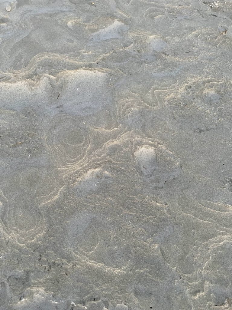 sand patterns on the beach